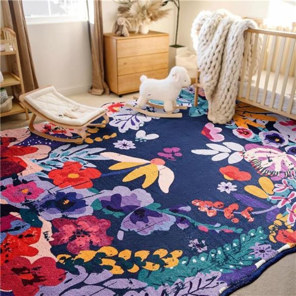 NEW Boho Floral Area Rug